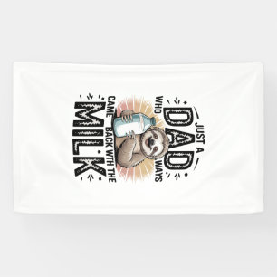 Vater und Sohn mit Milch Faultier Grafikdesign-01 Banner