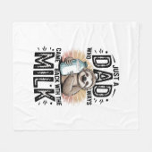 Vater und Sohn mit Milch Faultier Grafikdesign-01 Fleecedecke (Vorderseite (Horizontal))