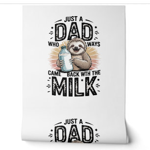 Vater und Sohn mit Milch Faultier Grafikdesign-01 Tapete