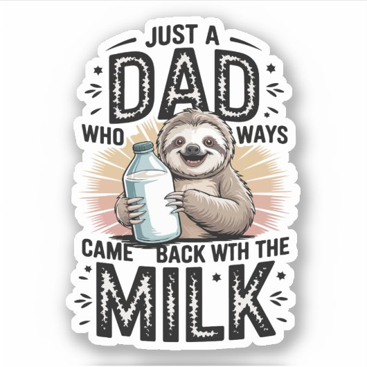 Vater und Sohn mit Milchfaulgrafik-Design-01 Aufkleber (Vorderseite)