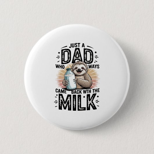 Vater und Sohn mit Milchfaulgrafik-Design-01 Button (Vorderseite)