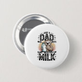 Vater und Sohn mit Milchfaulgrafik-Design-01 Button (Vorne & Hinten)