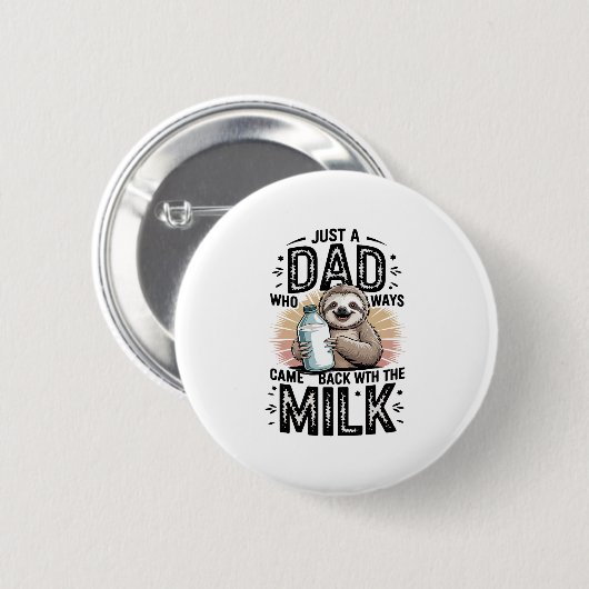 Vater und Sohn mit Milchfaulgrafik-Design-01 Button (Vorne & Hinten)