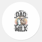 Vater und Sohn mit Milchfaulgrafik-Design-01 Runder Aufkleber (Vorderseite)