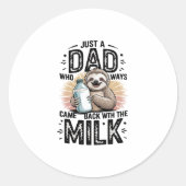 Vater und Sohn mit Milchfaulgrafik-Design-01 Runder Aufkleber (Vorderseite)