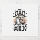 Vater und Sohn mit Milchfaulgrafik-Design-01 Schaumweinetikett (Einzelnes Label)