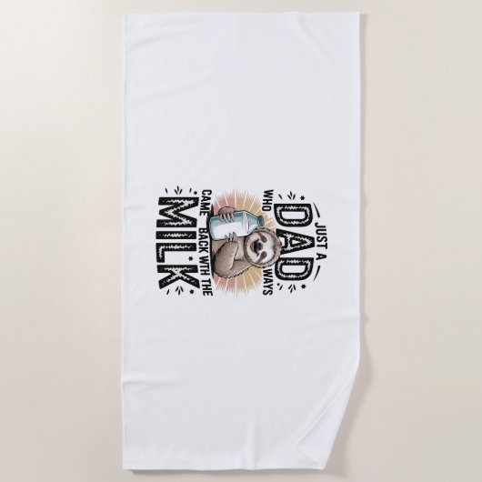 Vater und Sohn mit Milchfaulgrafik-Design-01 Strandtuch (Vorderseite)
