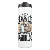 Vater und Sohn mit Milchfaulgrafik-Design-01 Thermosbecher (Vorderseite)