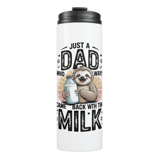 Vater und Sohn mit Milchfaulgrafik-Design-01 Thermosbecher (Vorderseite)