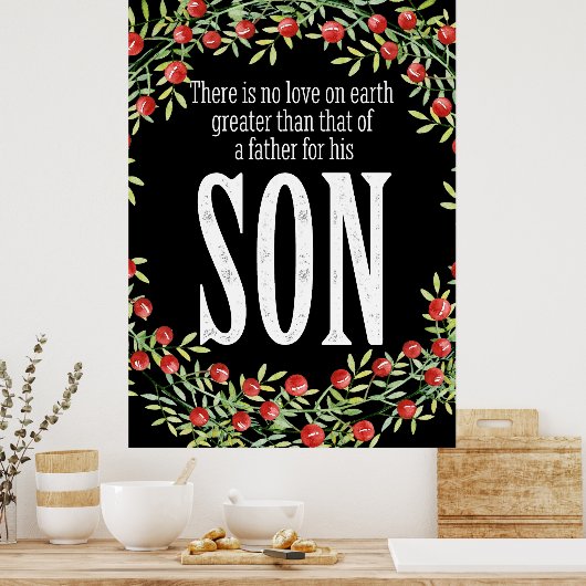 Vater und Sohn Poster (Küche)