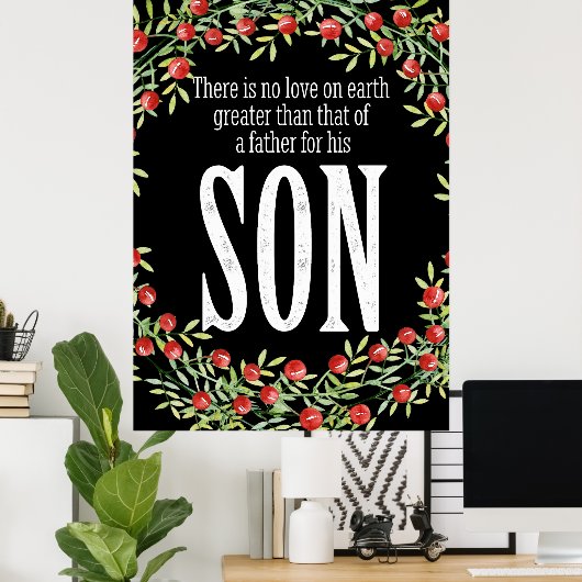 Vater und Sohn Poster (Heimbüro)