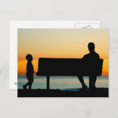 Vater und Sohn Postkarte (Vorne/Hinten)