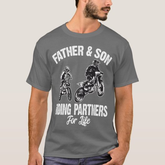 Vater und Sohn reiten Partner für Life Dirt Bike T-Shirt (Vorderseite)