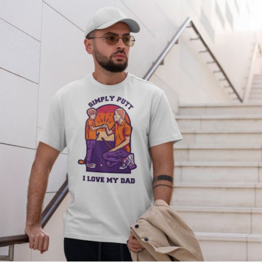 Vater und Sohn spielen Golf T-Shirt