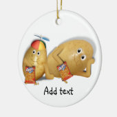 Vater und Sohn Spuds Keramikornament (Links)