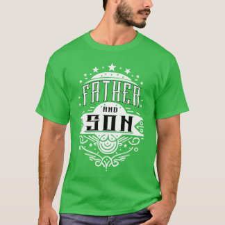 Vater und Sohn starkes Band mit Ornamenten T-Shirt