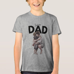 Vater und Sohn Umarmen Grafik T-Shirt Tri-Blend Shirt