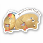 Vater und Sohn von Kartoffeln Aufkleber (Vorderseite)