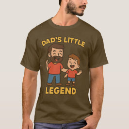 Vater und Son Matching Cartoon Vater's Little Lege T-Shirt