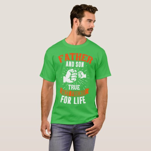 Vater und Sonrue Die besten Freunde Vathers Day Fa T-Shirt (Vorne ganz)