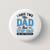 Vater und Step-Vater Typografie Button (Vorderseite)