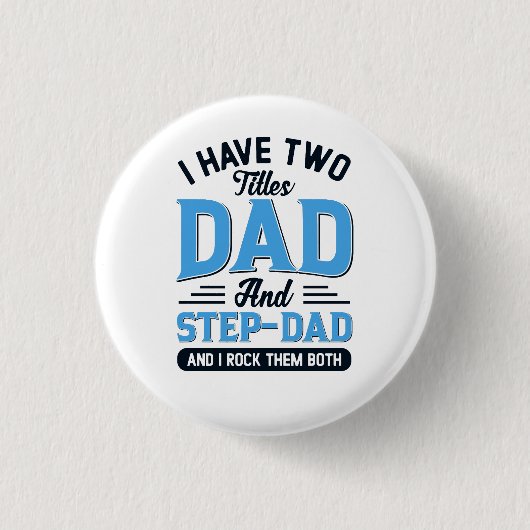 Vater und Step-Vater Typografie Button (Vorderseite)