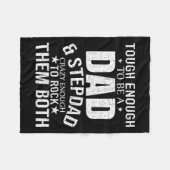 Vater und Stepdad Vathers Day Stepdad Step Vater Fleecedecke (Vorderseite (Horizontal))