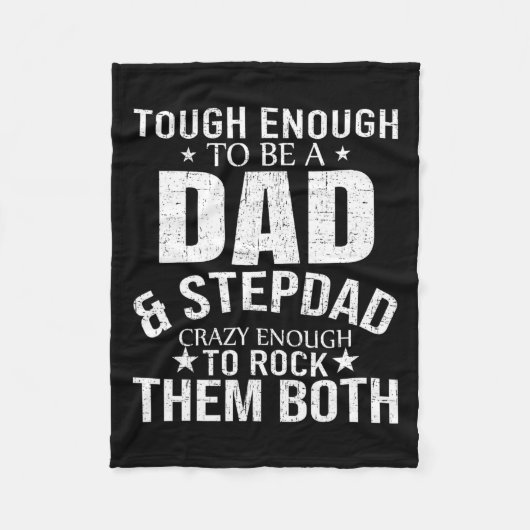 Vater und Stepdad Vathers Day Stepdad Step Vater Fleecedecke (Vorderseite)