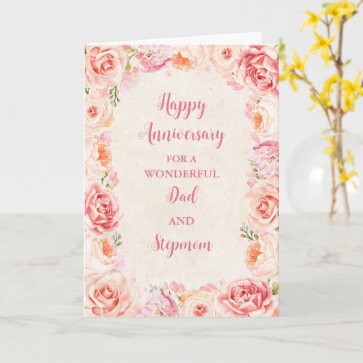 Vater und Stepmuta Hochzeitstag Karte (Gelbe Blume)