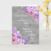 Vater und Stepmutter Hochzeitstag Herzlichen Glück Karte (Gelbe Blume)