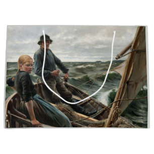 Vater und Tochter auf See (von Albert Edelfelt) Große Geschenktüte