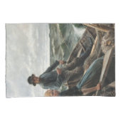 Vater und Tochter auf See (von Albert Edelfelt) Kissenbezug (Vorderseite-Rechts)