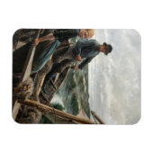 Vater und Tochter auf See (von Albert Edelfelt) Magnet (Horizontal)
