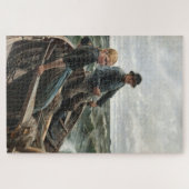 Vater und Tochter auf See (von Albert Edelfelt) Puzzle (Horizontal)