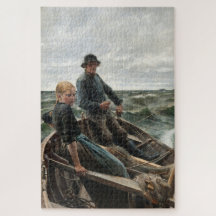 Vater und Tochter auf See (von Albert Edelfelt)