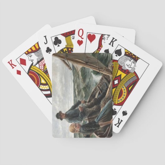 Vater und Tochter auf See (von Albert Edelfelt) Spielkarten (Rückseite)