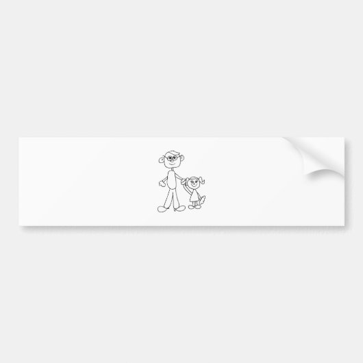 Vater und Tochter Autoaufkleber (Vorne)