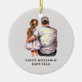 Vater und Tochter Bond (13) Keramik Ornament (Vorne)