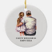 Vater und Tochter Bond (13) Keramik Ornament (Hinten)