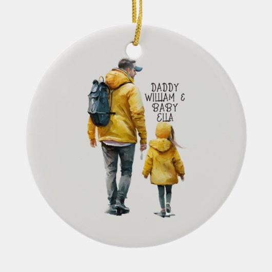 Vater und Tochter Bond (3) Keramik Ornament (Vorne)