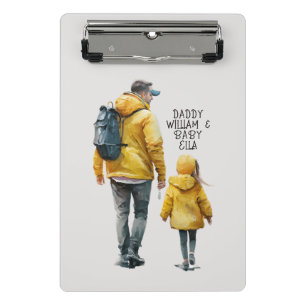 Vater und Tochter Bond (3) Mini Klemmbrett