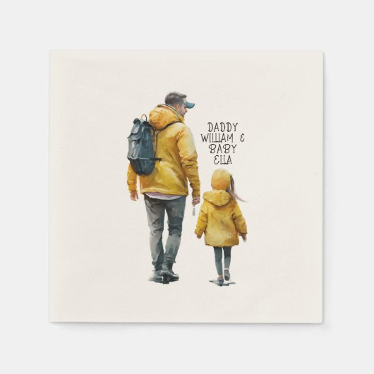Vater und Tochter Bond (3) Serviette (Vorderseite)