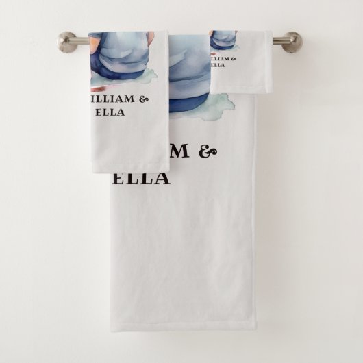 Vater und Tochter Bond (7) Badhandtuch Set (Insitu)