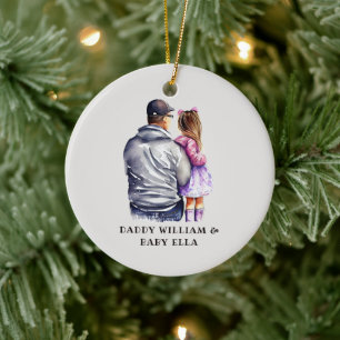 Vater und Tochter Bond (9) Keramik Ornament