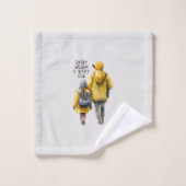 Vater und Tochter Bond Badhandtuch Set (Waschlappen)