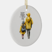 Vater und Tochter Bond Keramik Ornament (Rechts)