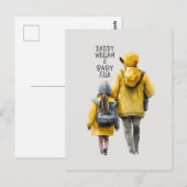 Vater und Tochter Bond Postkarte (Vorne/Hinten)
