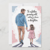 Vater und Tochter-Card Vatertag Geburtstag (Vorderseite)