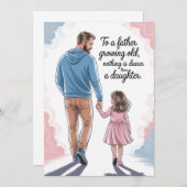 Vater und Tochter-Card Vatertag Geburtstag (Vorne/Hinten)