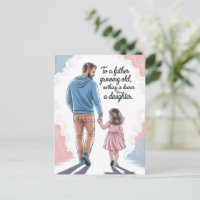 Vater und Tochter-Card Vatertag Geburtstag